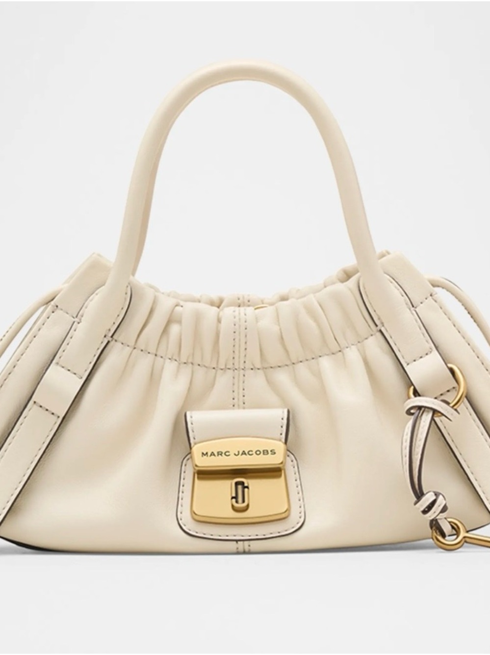 Marc Jacobs Cream Leather Mini Satchel with Gold Hardware - NEW W/Out Tags